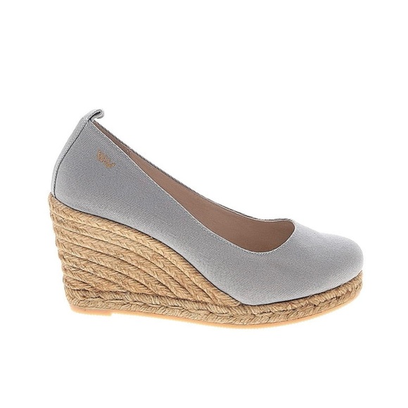 Viscata Shoes - Viscata Marquesa Canvas Espadrille Wedge Pumps - Ash Grey - EU 40 / US 9